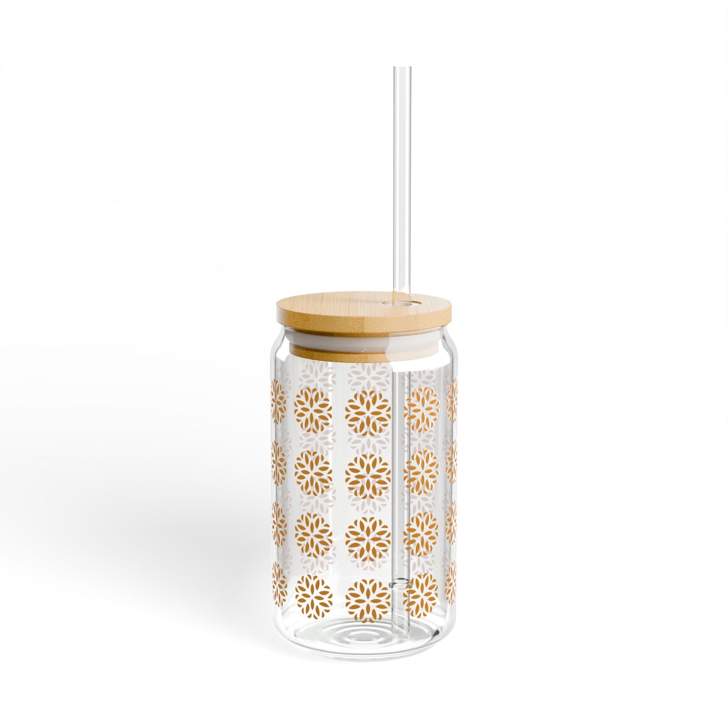Eco-Friendly La Belle' Beauty Bar Sipper Glass - 16oz with Bamboo Lid